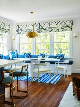 Custom banquette cabinetry and renovation in Rye, NY