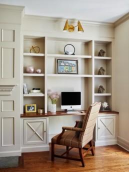 Family room renovation with custom millwork in Westchester County