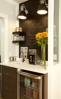 jwh veneer custom cabinets coffee area
