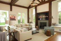 jwh rustic beams family room