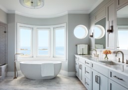 jwh custom waterfront master bath design