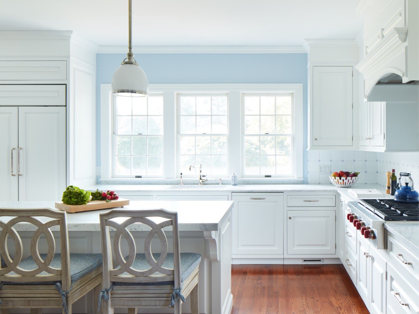 Classic Blue White Details JWH Design Cabinetry